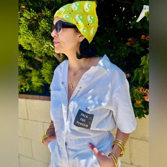 F*ck The System Dickies white coveralls - Picture 3 of 4